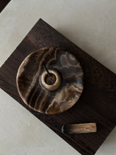 Load image into Gallery viewer, Chocolate Banded Crystal Onyx Cleanse Stick Holder #7