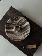 Load image into Gallery viewer, Chocolate Banded Crystal Onyx Cleanse Stick Holder #1