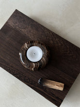 Load image into Gallery viewer, Chocolate Banded Crystal Onyx Tealight Candle Holder #3