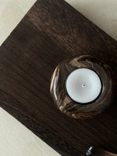 Load image into Gallery viewer, Chocolate Banded Crystal Onyx Tealight Candle Holder #6