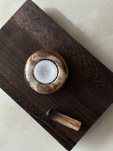 Load image into Gallery viewer, Chocolate Banded Crystal Onyx Tealight Candle Holder #5