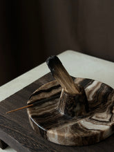 Load image into Gallery viewer, Chocolate Banded Crystal Onyx Cleanse Stick Holder #5