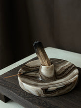 Load image into Gallery viewer, Chocolate Banded Crystal Onyx Cleanse Stick Holder #6