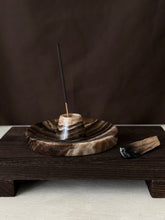 Load image into Gallery viewer, Chocolate Banded Crystal Onyx Cleanse Stick Holder #7