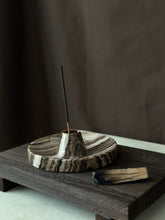 Load image into Gallery viewer, Chocolate Banded Crystal Onyx Cleanse Stick Holder #1