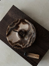 Load image into Gallery viewer, Chocolate Banded Crystal Onyx Cleanse Stick Holder #9