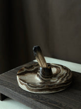 Load image into Gallery viewer, Chocolate Banded Crystal Onyx Cleanse Stick Holder #9