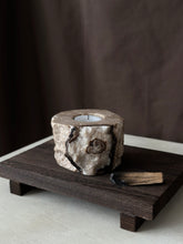 Load image into Gallery viewer, Chocolate Banded Crystal Raw Cut Onyx Tealight Candle Holder #6