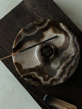 Load image into Gallery viewer, Chocolate Banded Crystal Onyx Cleanse Stick Holder #9