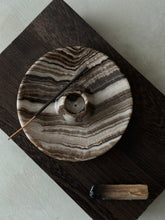 Load image into Gallery viewer, Chocolate Banded Crystal Onyx Cleanse Stick Holder #1