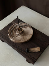 Load image into Gallery viewer, Chocolate Banded Crystal Onyx Cleanse Stick Holder #2