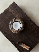 Load image into Gallery viewer, Chocolate Banded Crystal Onyx Tealight Candle Holder #4