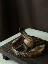 Load image into Gallery viewer, Chocolate Banded Crystal Onyx Cleanse Stick Holder #7
