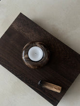 Load image into Gallery viewer, Chocolate Banded Crystal Onyx Tealight Candle Holder #6