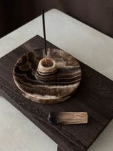 Load image into Gallery viewer, Chocolate Banded Crystal Onyx Cleanse Stick Holder #7