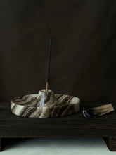 Load image into Gallery viewer, Chocolate Banded Crystal Onyx Cleanse Stick Holder #6