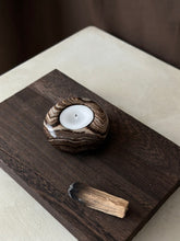 Load image into Gallery viewer, Chocolate Banded Crystal Onyx Tealight Candle Holder #4