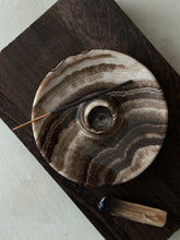 Load image into Gallery viewer, Chocolate Banded Crystal Onyx Cleanse Stick Holder #3