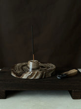 Load image into Gallery viewer, Chocolate Banded Crystal Onyx Cleanse Stick Holder #8