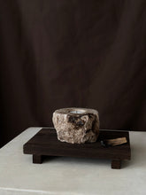 Load image into Gallery viewer, Chocolate Banded Crystal Raw Cut Onyx Tealight Candle Holder #1