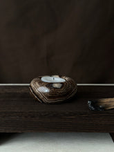 Load image into Gallery viewer, Chocolate Banded Crystal Onyx Tealight Candle Holder #4