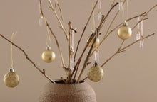 Load image into Gallery viewer, Christmas Ornaments - Clear Quartz Gold Electroplated - Little Quartz Co Crystals