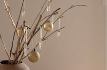 Load image into Gallery viewer, Christmas Ornaments - Clear Quartz Gold Electroplated - Little Quartz Co Crystals