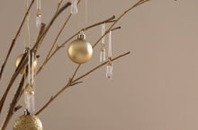 Load image into Gallery viewer, Christmas Ornaments - Clear Quartz Gold Electroplated - Little Quartz Co Crystals