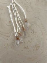 Load image into Gallery viewer, Christmas Ornaments - Clear Quartz Gold Electroplated - Little Quartz Co Crystals
