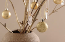 Load image into Gallery viewer, Christmas Ornaments - Clear Quartz Gold Electroplated - Little Quartz Co Crystals