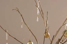 Load image into Gallery viewer, Christmas Ornaments - Clear Quartz Gold Electroplated - Little Quartz Co Crystals
