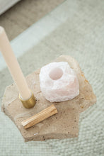 Load image into Gallery viewer, Rose Quartz Tealight Candle Holder - Little Quartz Co Crystals