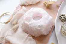 Load image into Gallery viewer, Rose Quartz Tealight Candle Holder - Little Quartz Co Crystals