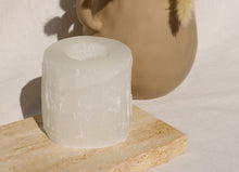 Load image into Gallery viewer, Short Selenite Tealight Candle Holder - Little Quartz Co Crystals