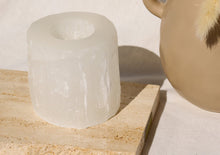 Load image into Gallery viewer, Short Selenite Tealight Candle Holder - Little Quartz Co Crystals