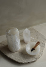Load image into Gallery viewer, Tall Selenite Tealight Candle Holder - Little Quartz Co Crystals