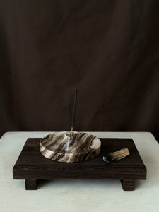 Chocolate Banded Crystal Onyx Cleanse Stick Holder #6