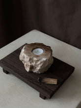 Load image into Gallery viewer, Chocolate Banded Crystal Raw Cut Onyx Tealight Candle Holder #5
