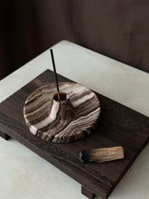 Load image into Gallery viewer, Chocolate Banded Crystal Onyx Cleanse Stick Holder #1
