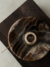 Load image into Gallery viewer, Chocolate Banded Crystal Onyx Cleanse Stick Holder #7
