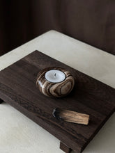 Load image into Gallery viewer, Chocolate Banded Crystal Onyx Tealight Candle Holder #2
