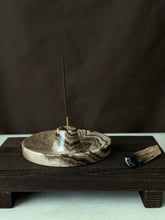 Load image into Gallery viewer, Chocolate Banded Crystal Onyx Cleanse Stick Holder #2
