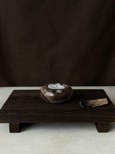 Chocolate Banded Crystal Onyx Tealight Candle Holder #4