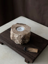 Load image into Gallery viewer, Chocolate Banded Crystal Raw Cut Onyx Tealight Candle Holder #6
