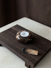 Load image into Gallery viewer, Chocolate Banded Crystal Onyx Tealight Candle Holder #2
