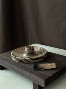 Chocolate Banded Crystal Onyx Cleanse Stick Holder #2