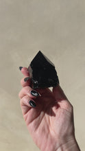 Load and play video in Gallery viewer, Black Obsidian Polished Point Crystal
