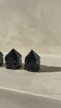 Load and play video in Gallery viewer, Black Obsidian Polished Point Crystal
