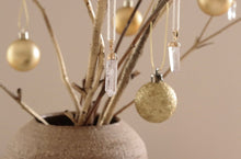 Load image into Gallery viewer, Christmas Ornaments - Clear Quartz Gold Electroplated - Little Quartz Co Crystals

