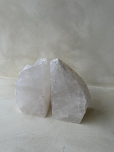 Clear Quartz Crystal Bookends -01 - Little Quartz Co Crystals